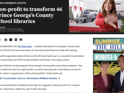 Non-profit to transform 46 Prince George’s County school libraries
